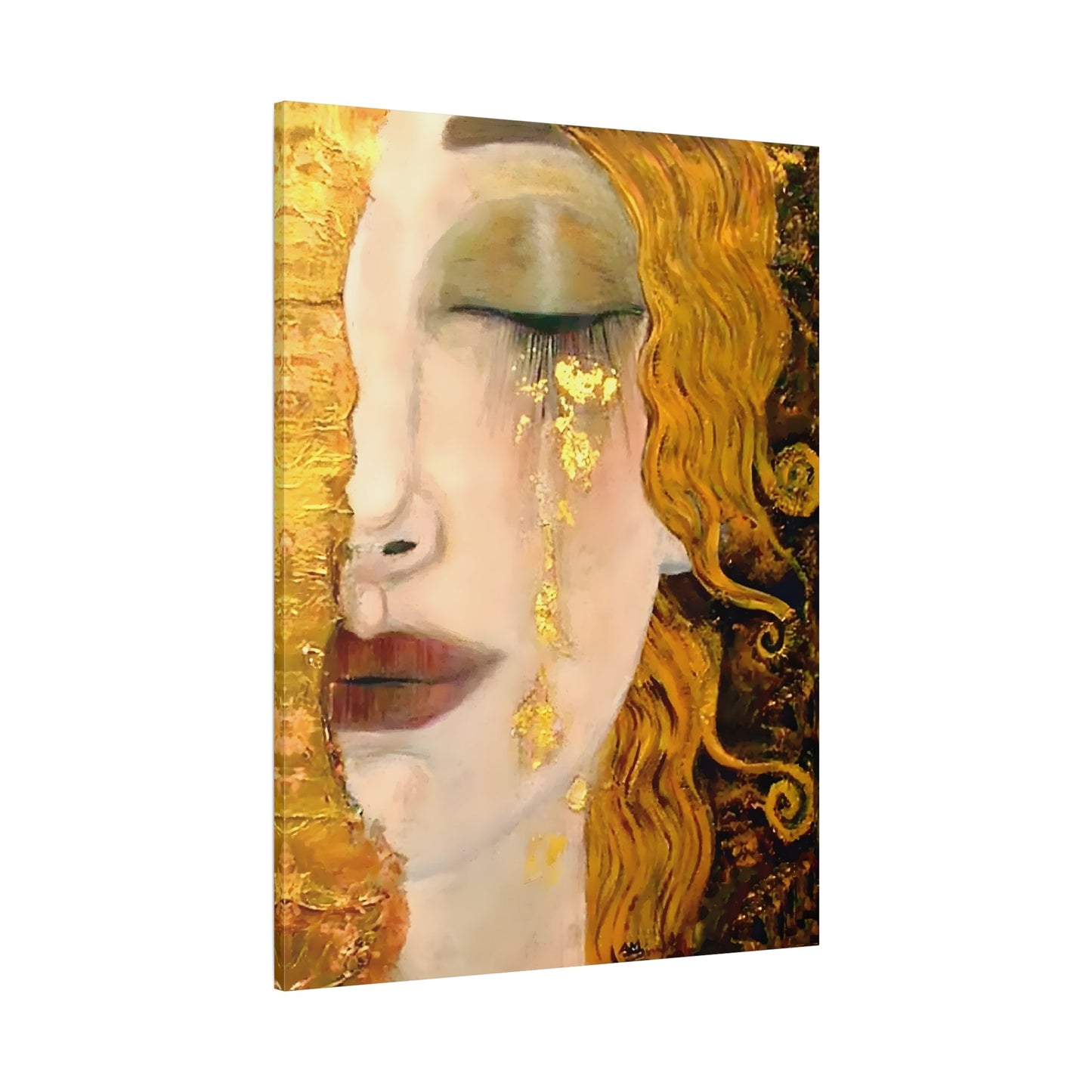 Zilberman Golden Tears Canvas Print - French Gold Wall Art - YesArtYes