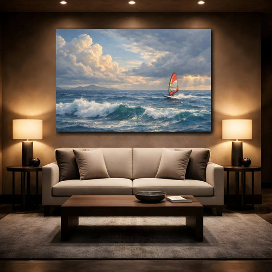 Blue Ocean Canvas Wall Art Ideas for Living Rooms - YesArtYes