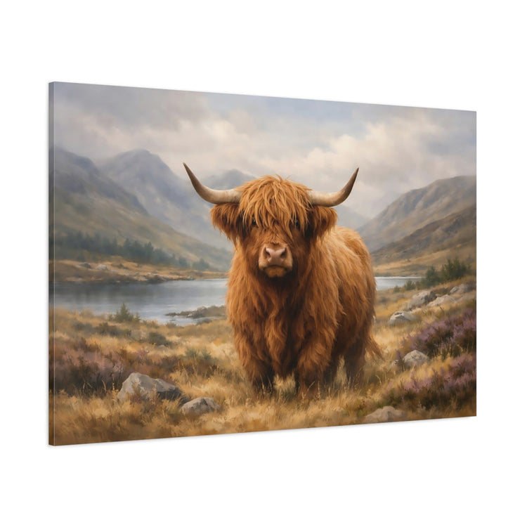 Highland cow 3x2 horizontal canvas wall art print