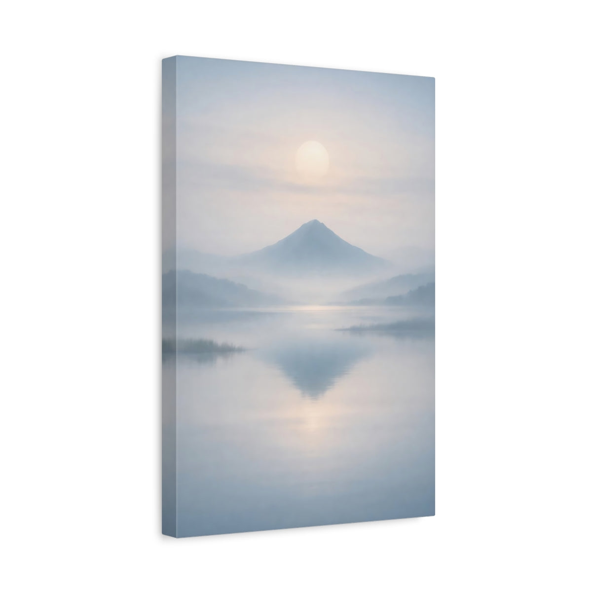 Nature Misty Mountain Lake - Canvas Wall Art Print
