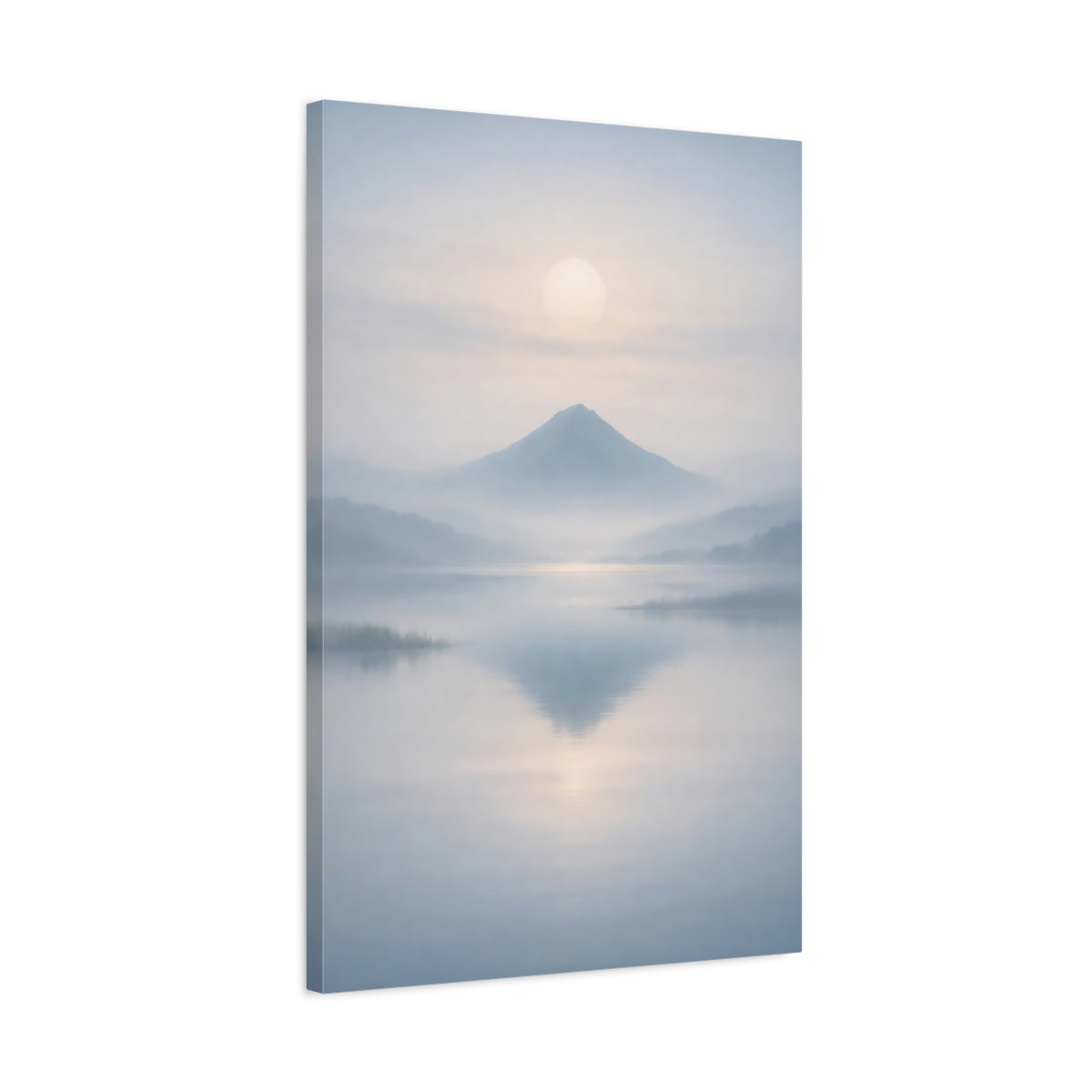 Nature Misty Mountain Lake - Canvas Wall Art Print