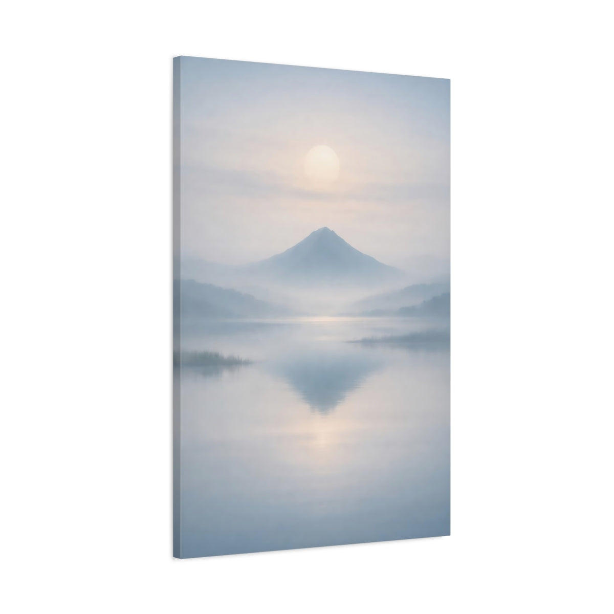 Nature Misty Mountain Lake - Canvas Wall Art Print