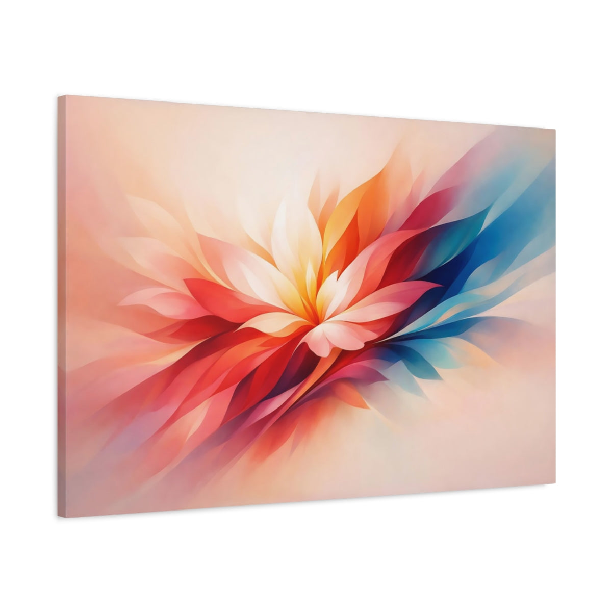 Floral Fluid Abstract Flower - Canvas Wall Art Print