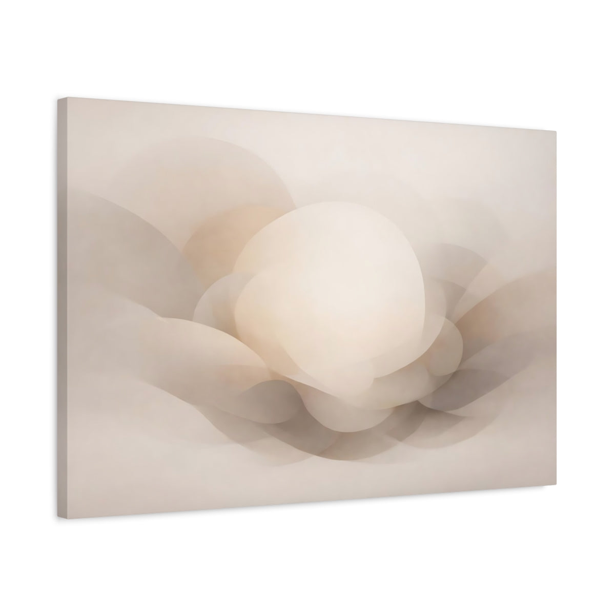 Ethereal Neutral Shapes Soft Abstract - Canvas Wall Art Print
