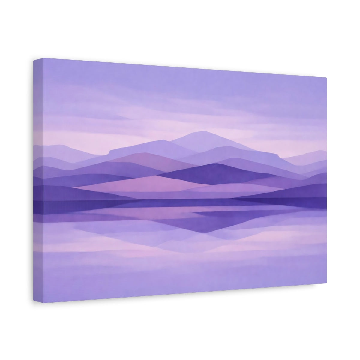 Landscape Abstract Purple Mountainscape Nature - Canvas Wall Art Print