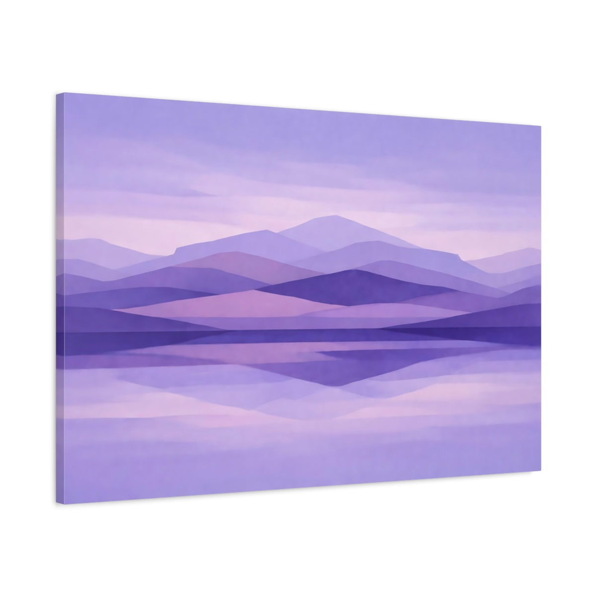 Landscape Abstract Purple Mountainscape Nature - Canvas Wall Art Print