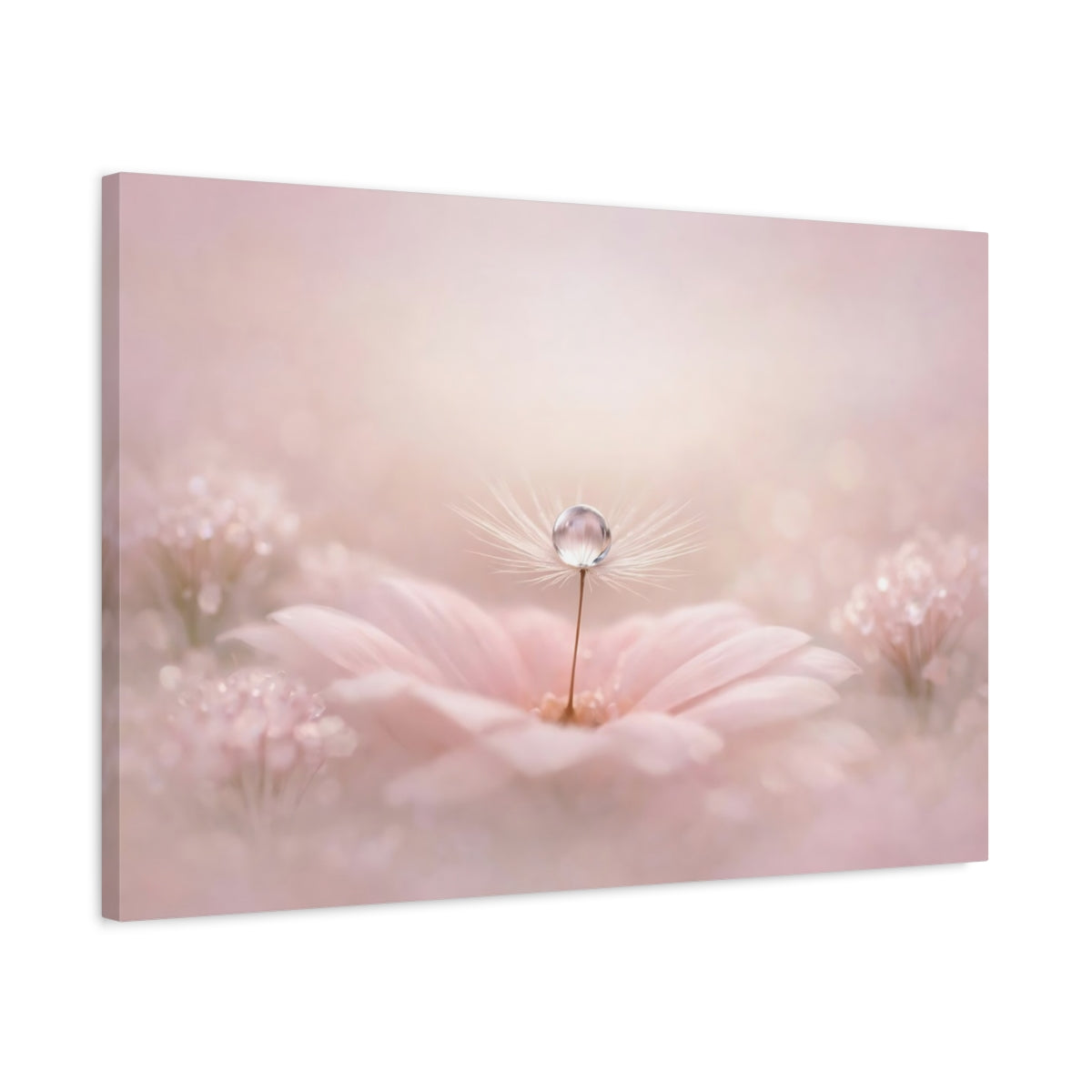 Toile murale : Goutte d'eau naturelle, texture mate douce et neutre