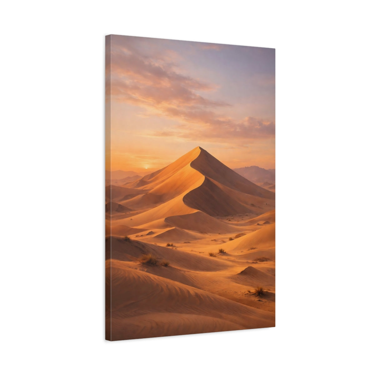 Nature Sand Dunes Orange And - Canvas Wall Art Print