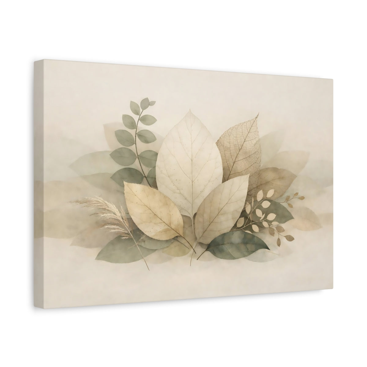 Wabi Sabi Leaves Foliage Nature - Canvas Wall Art Print