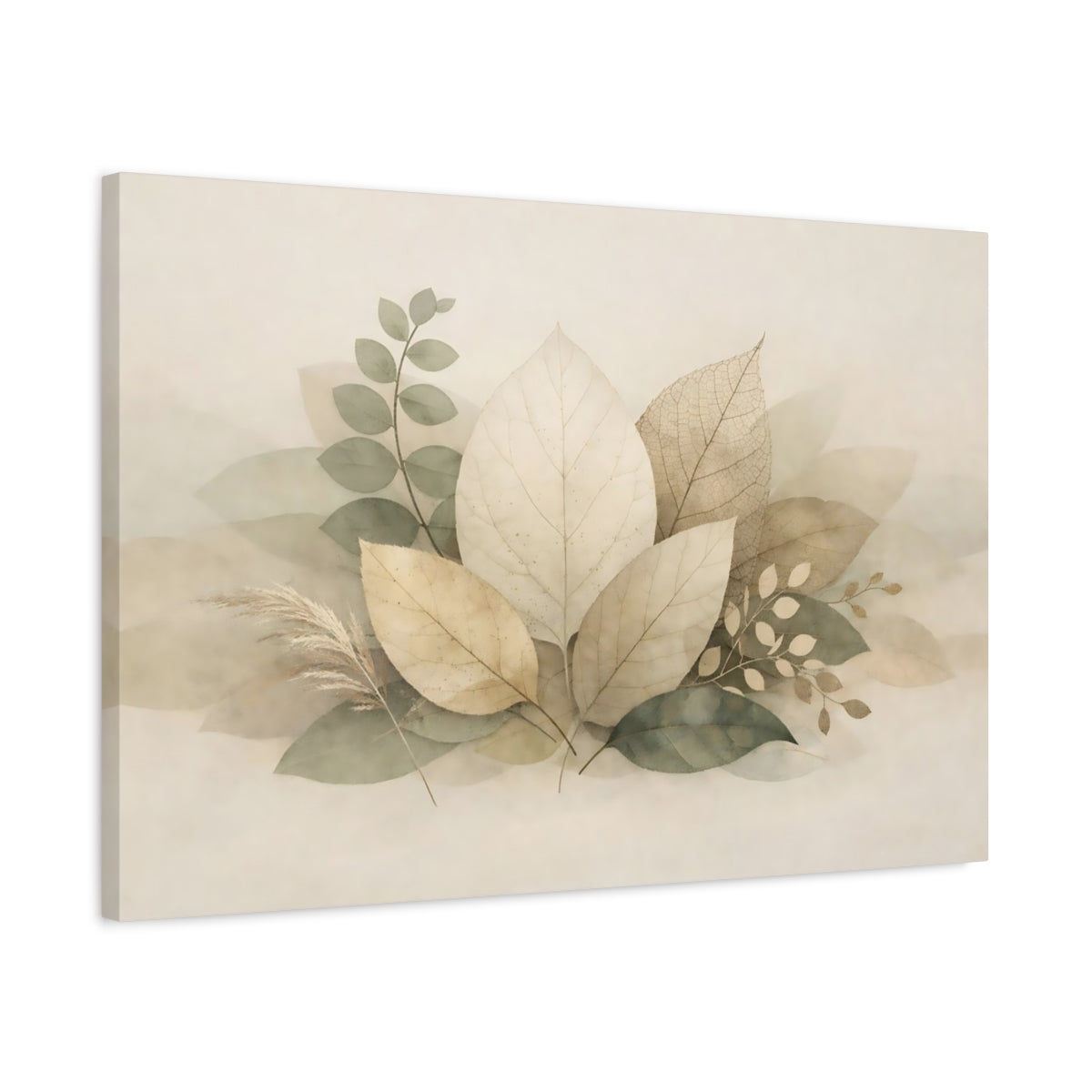 Wabi Sabi Leaves Foliage Nature - Canvas Wall Art Print