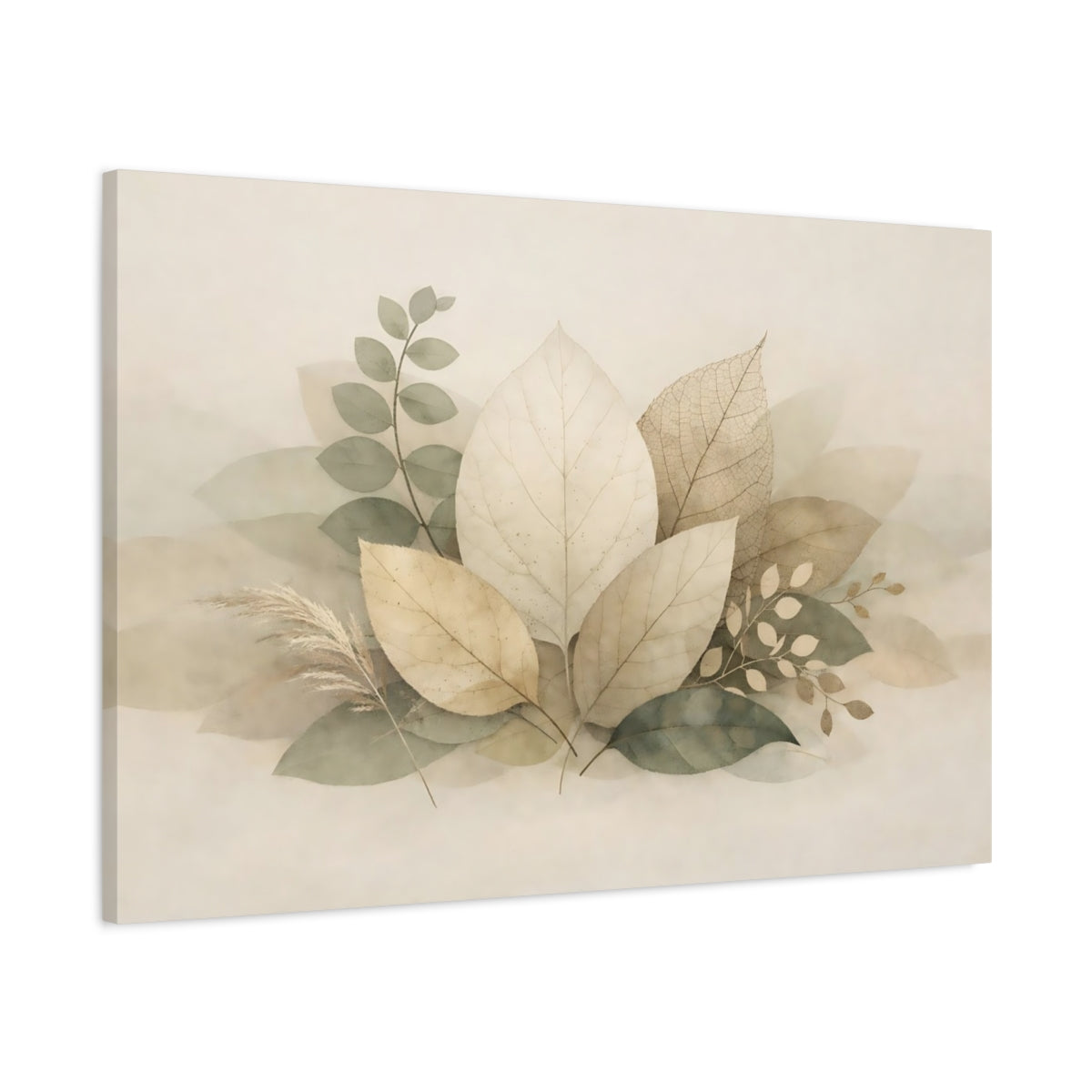 Wabi Sabi Leaves Foliage Nature - Canvas Wall Art Print