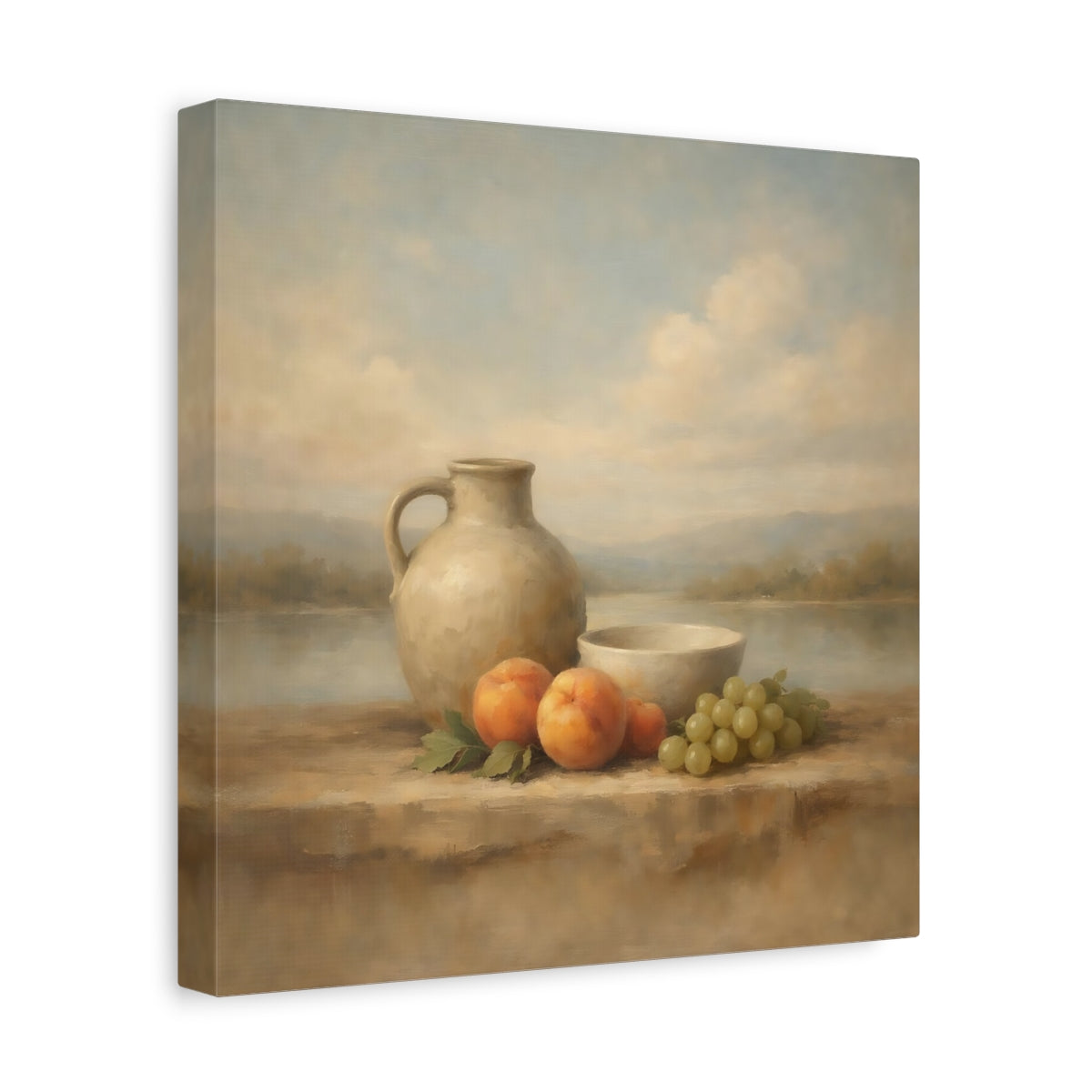 Side Mockup 8. Nature Still Life Rustic Still Life shown as stretched canvas wall art