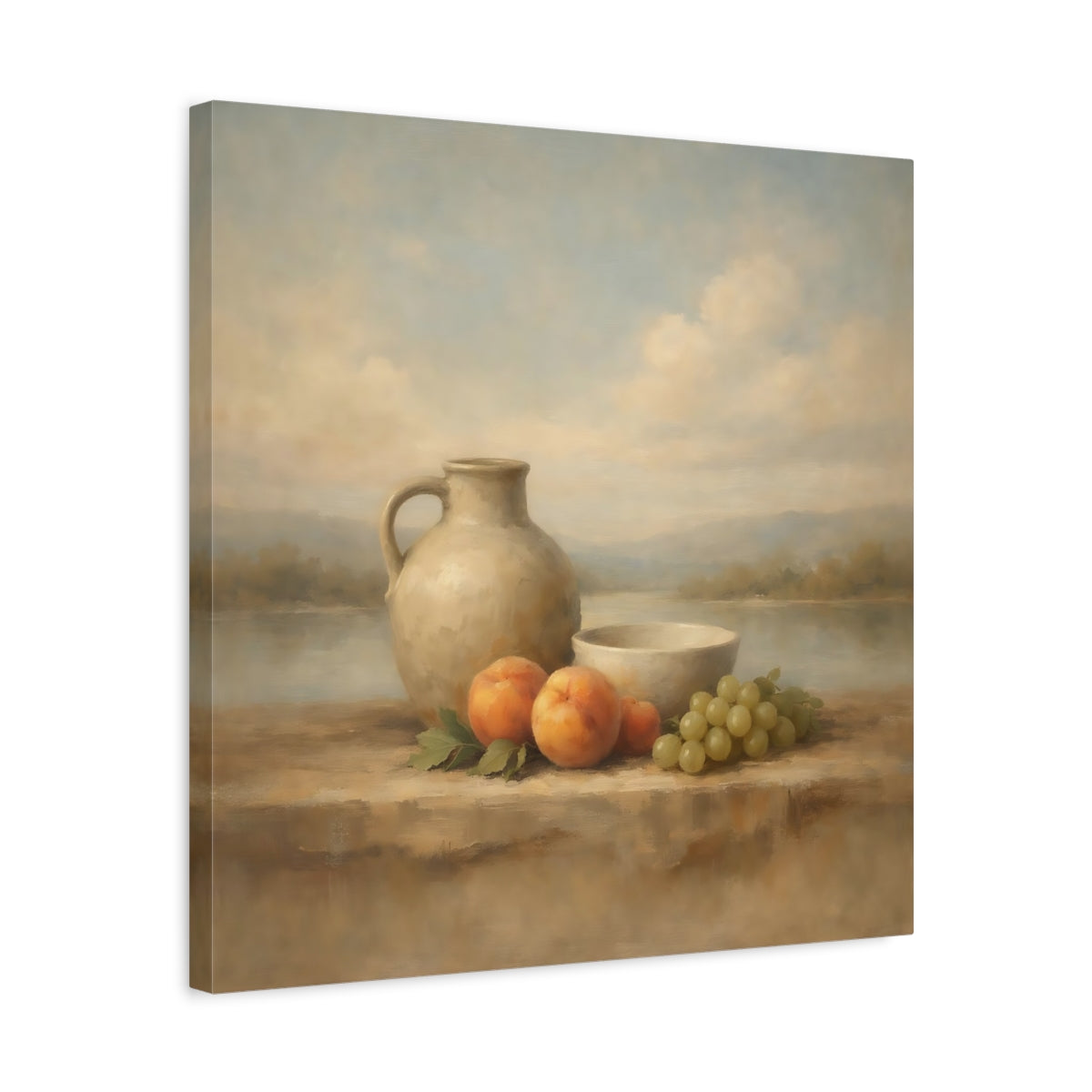Side Mockup 5. Nature Still Life Rustic Still Life shown as stretched canvas wall art