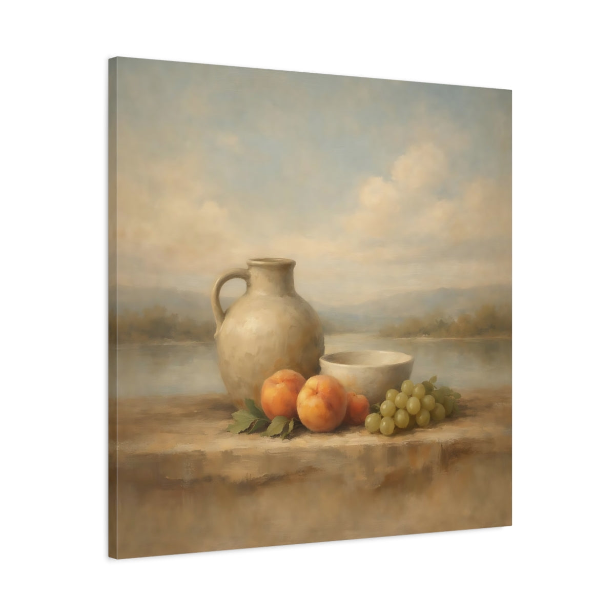 Side Mockup 3. Nature Still Life Rustic Still Life shown as stretched canvas wall art
