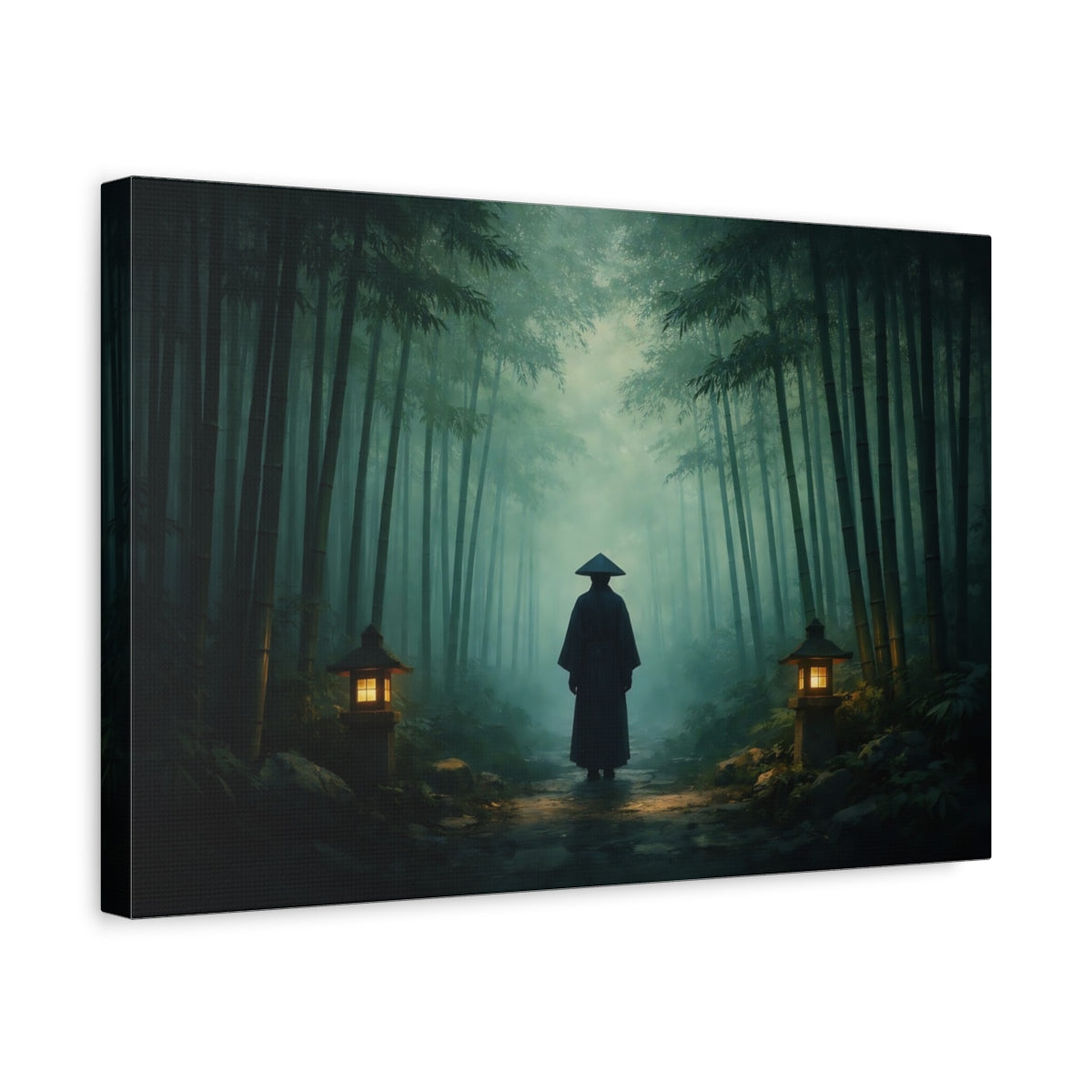Horror Zen Bamboo Forest Nature - Canvas Wall Art Print