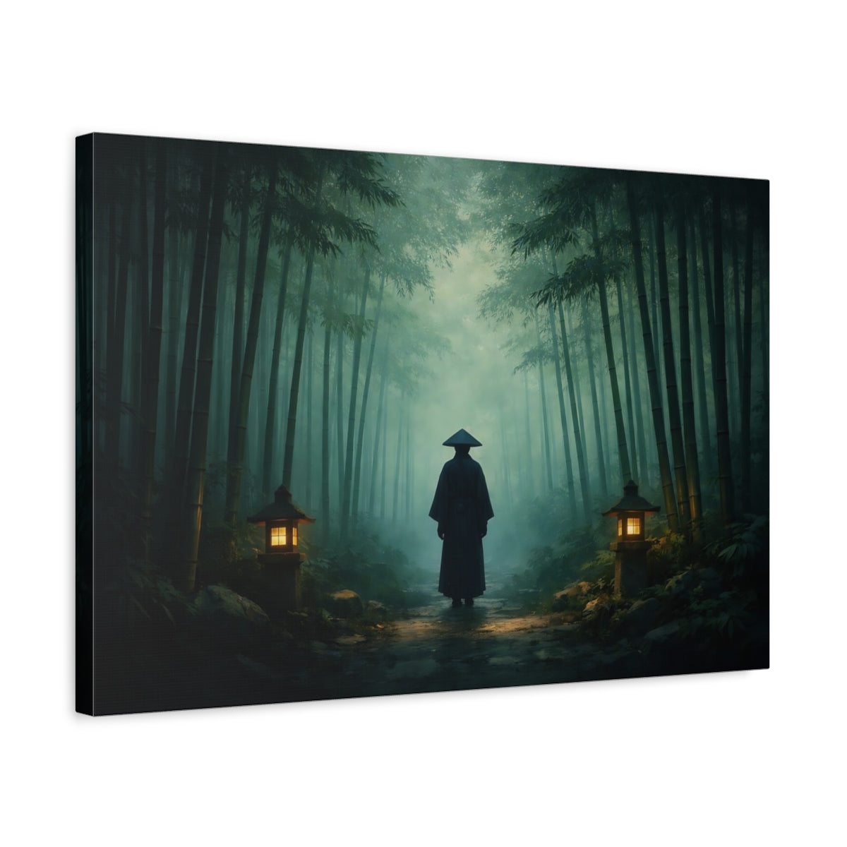Horror Zen Bamboo Forest Nature - Canvas Wall Art Print
