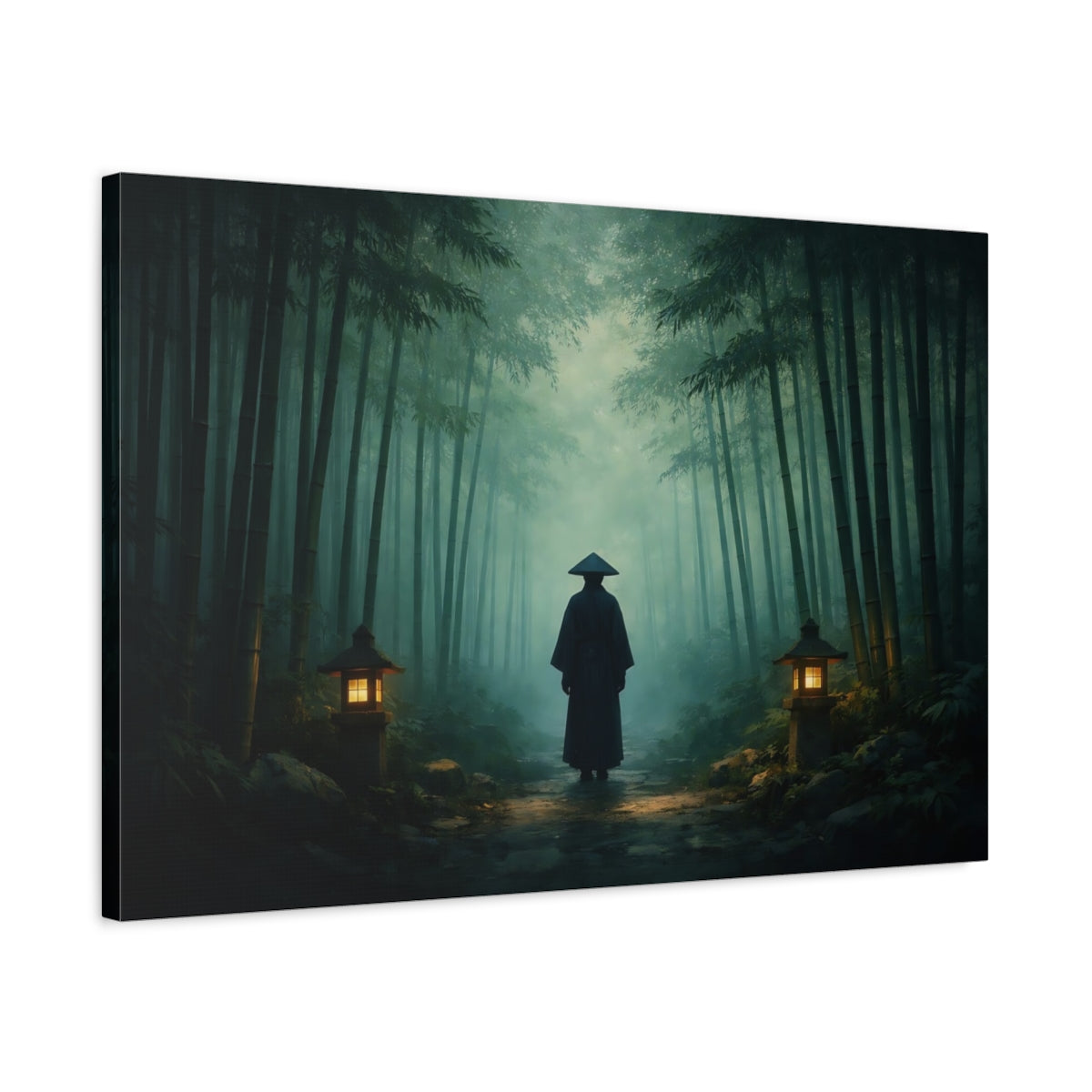Horror Zen Bamboo Forest Nature - Canvas Wall Art Print