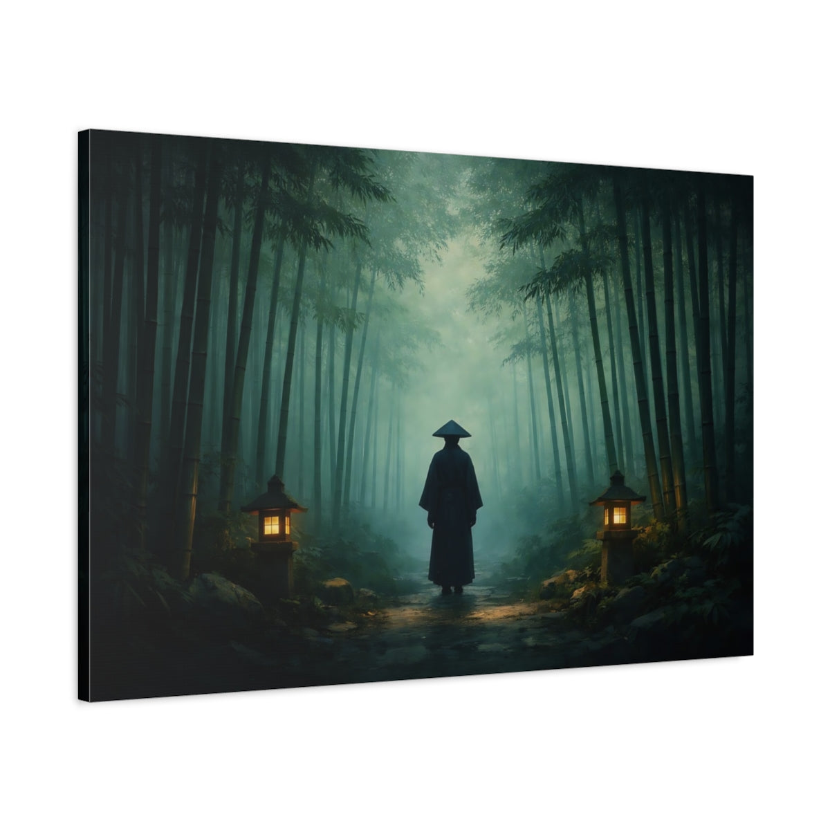 Horror Zen Bamboo Forest Nature - Canvas Wall Art Print