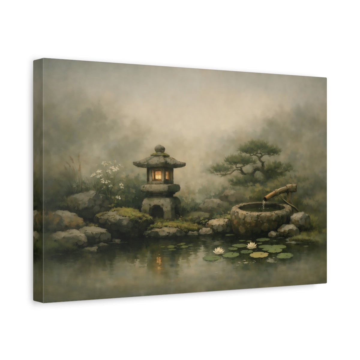 Wabi Sabi Garden Romantic Japanese Nature - Canvas Wall Art Print
