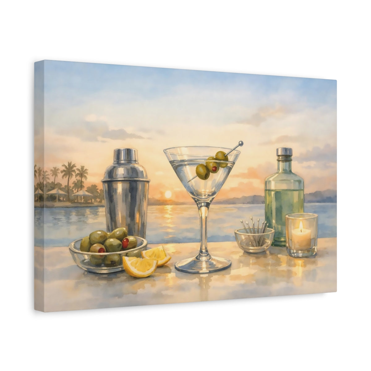 Nature Martini Sunset - Canvas Wall Art Print