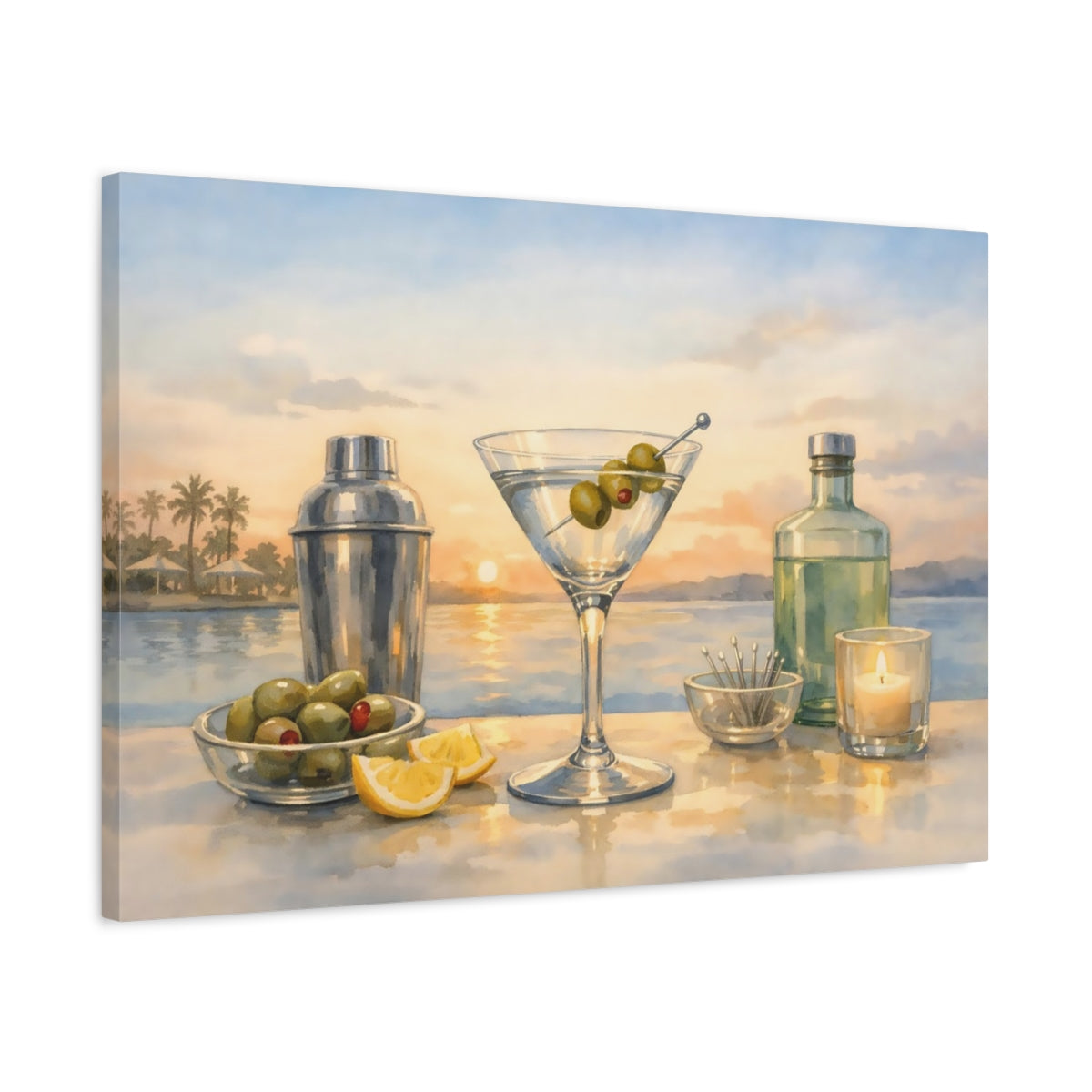 Nature Martini Sunset - Canvas Wall Art Print