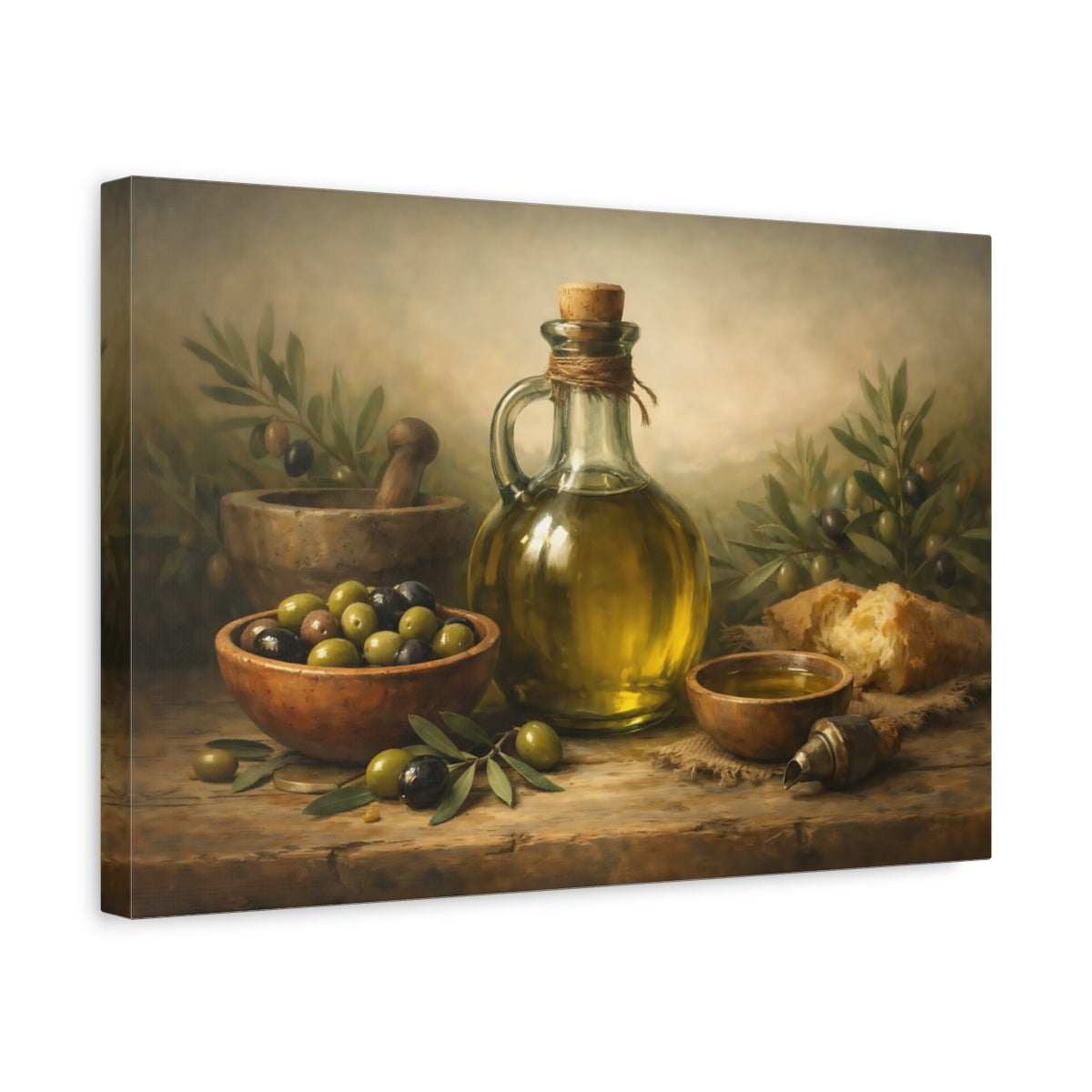 Horror Olive Oil Nature - Canvas Wall Art Print