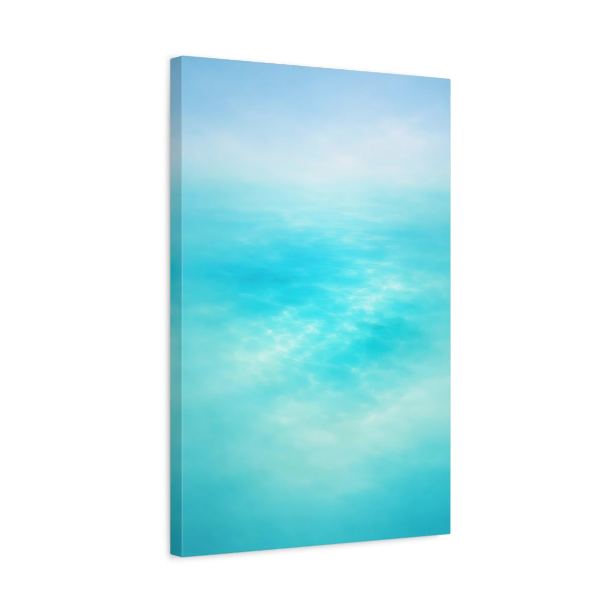 Nature Water Surface Aqua Blue Abstract - Canvas Wall Art Print