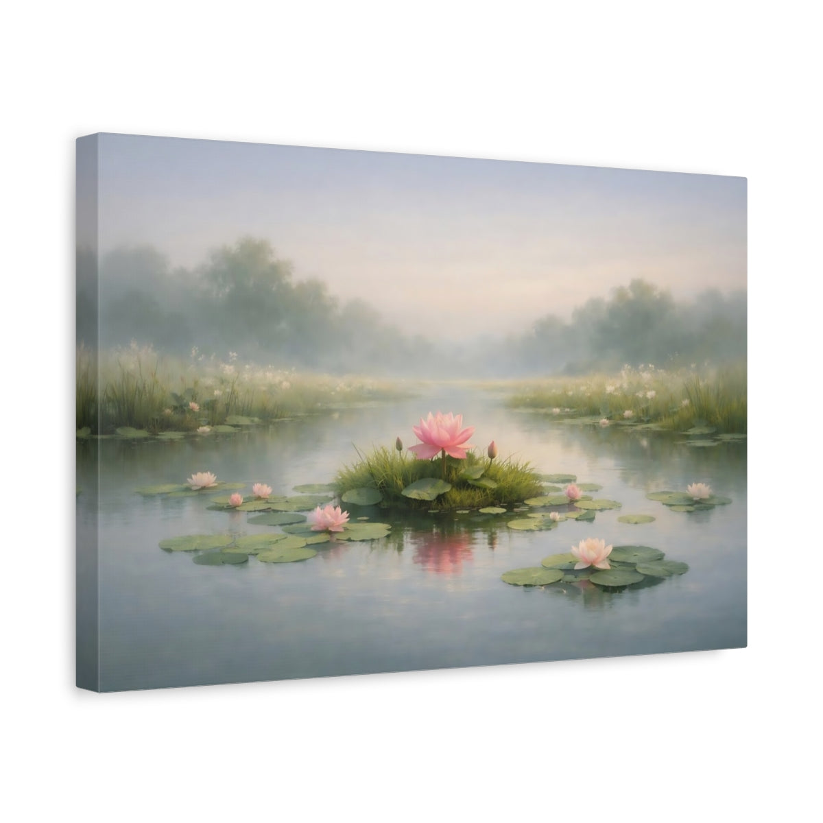 Nature Garden Calm Water Lily - Canvas Wall Art Print