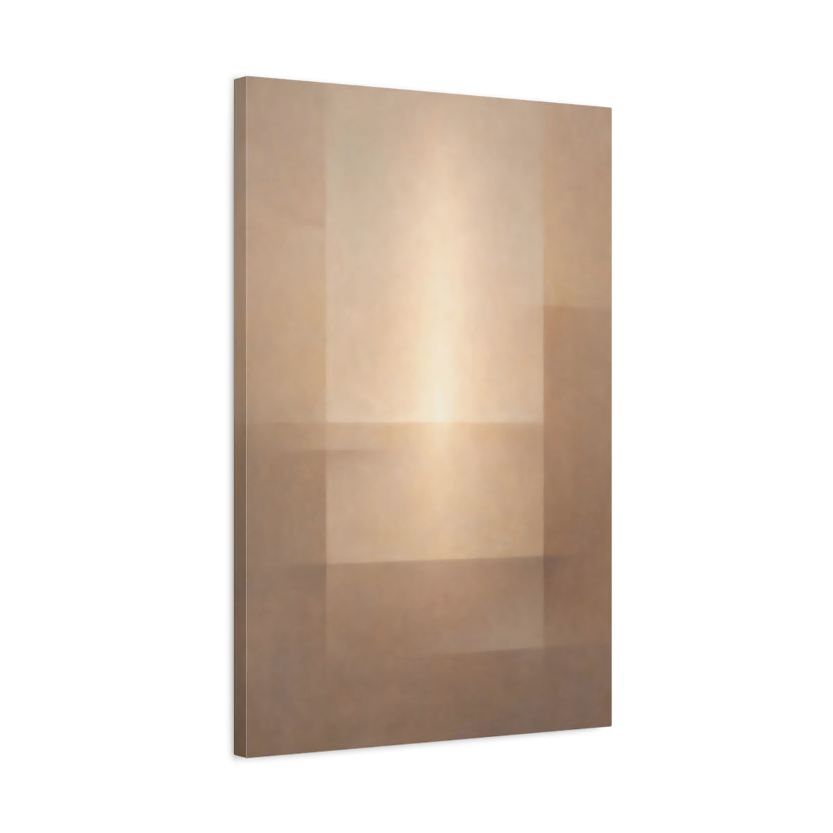 Side Mockup 2. Abstract Geometric Abstract Brown Beige Abstract shown as stretched canvas wall art