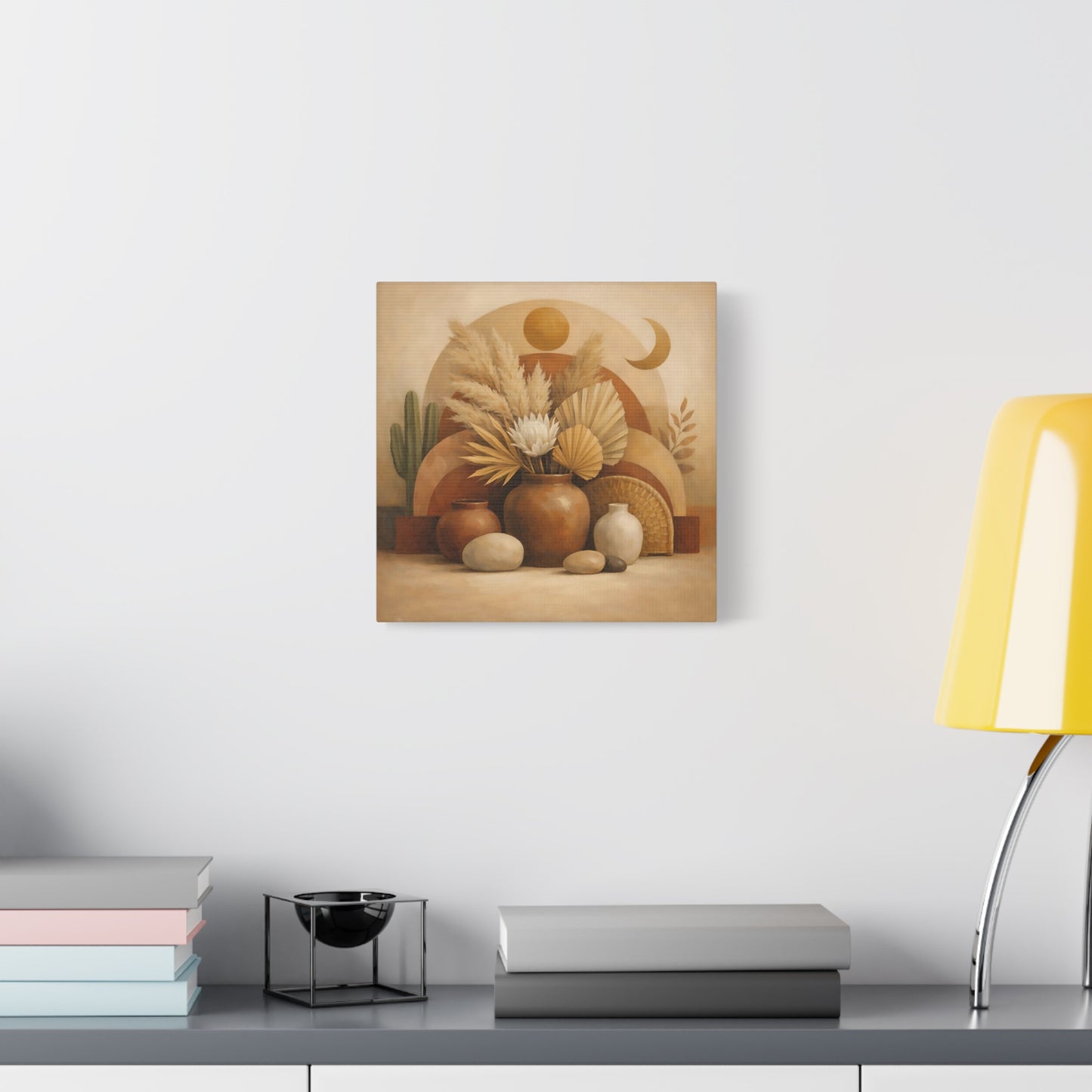 Nature Boho Still Life Brown And Beige - Canvas Wall Art Print
