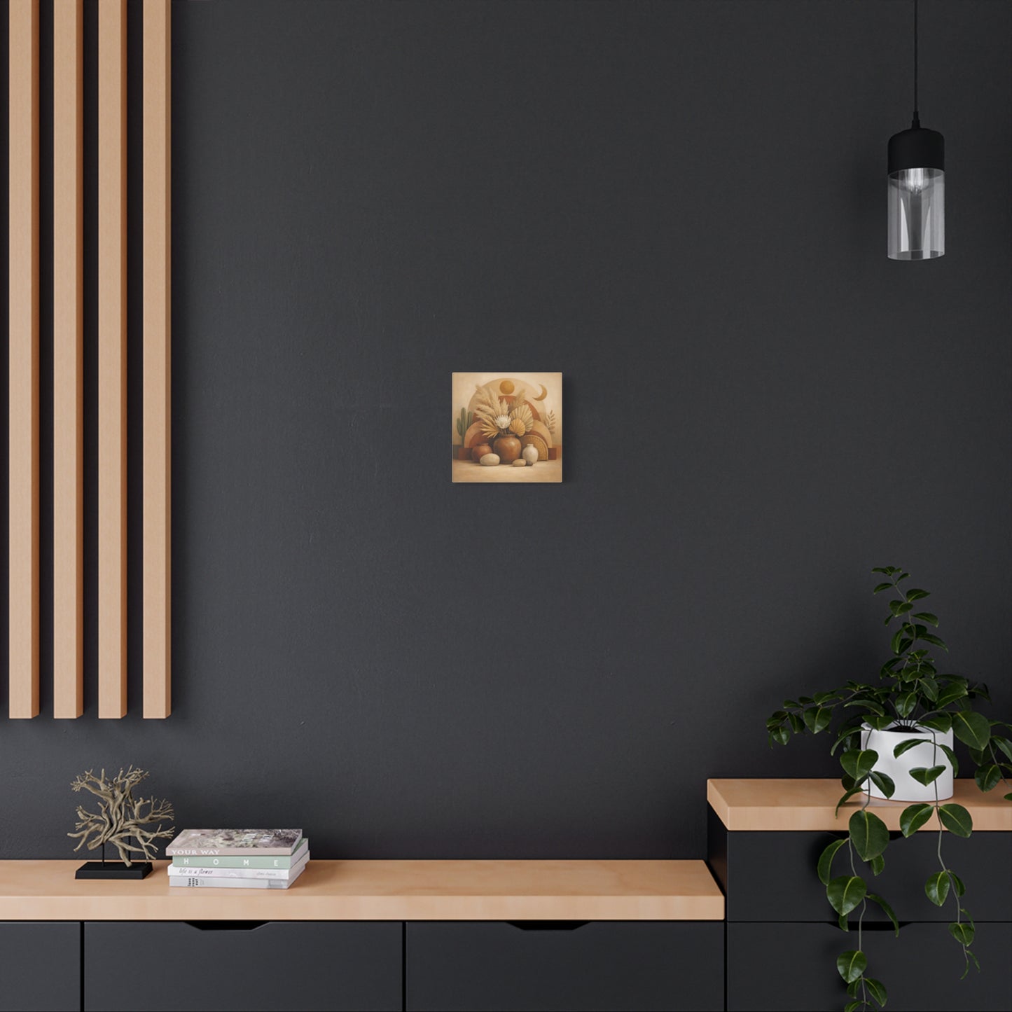 Nature Boho Still Life Brown And Beige - Canvas Wall Art Print
