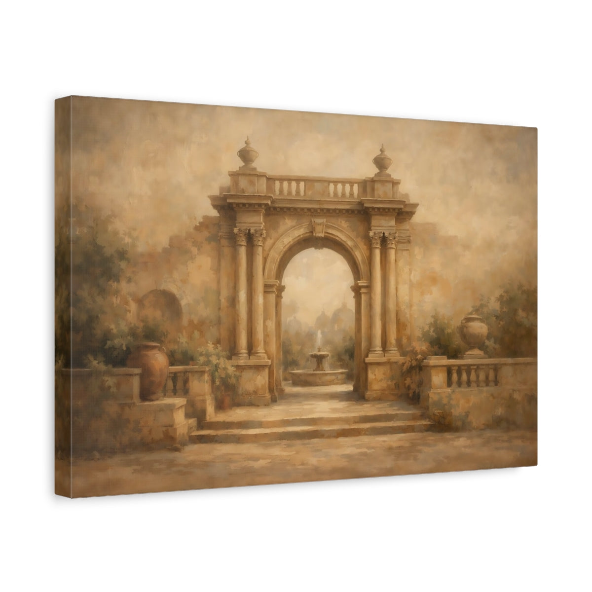 Side Mockup 4. Architectural Faded Wall Pigment Texture shown as stretched canvas wall art