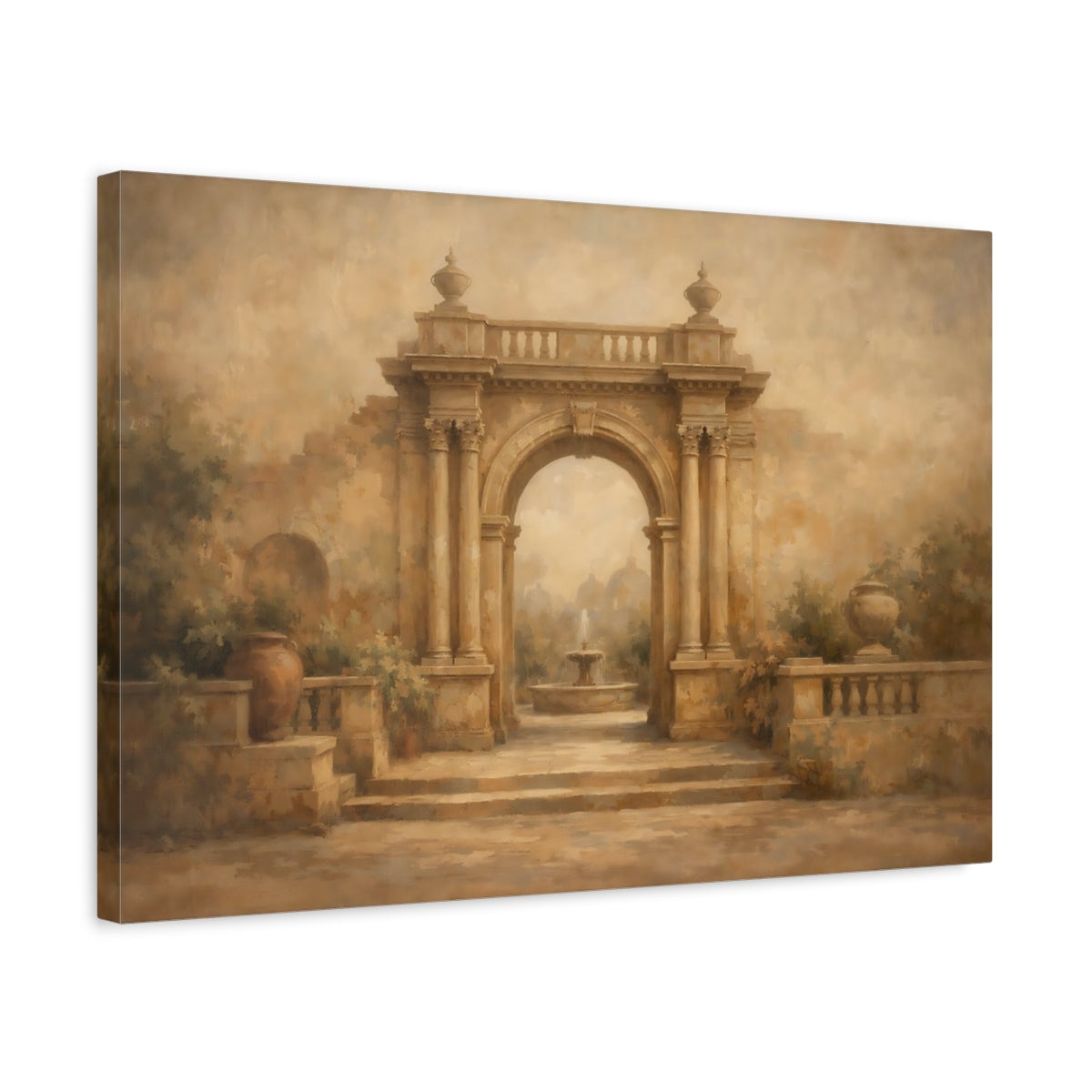 Side Mockup 3. Architectural Faded Wall Pigment Texture shown as stretched canvas wall art