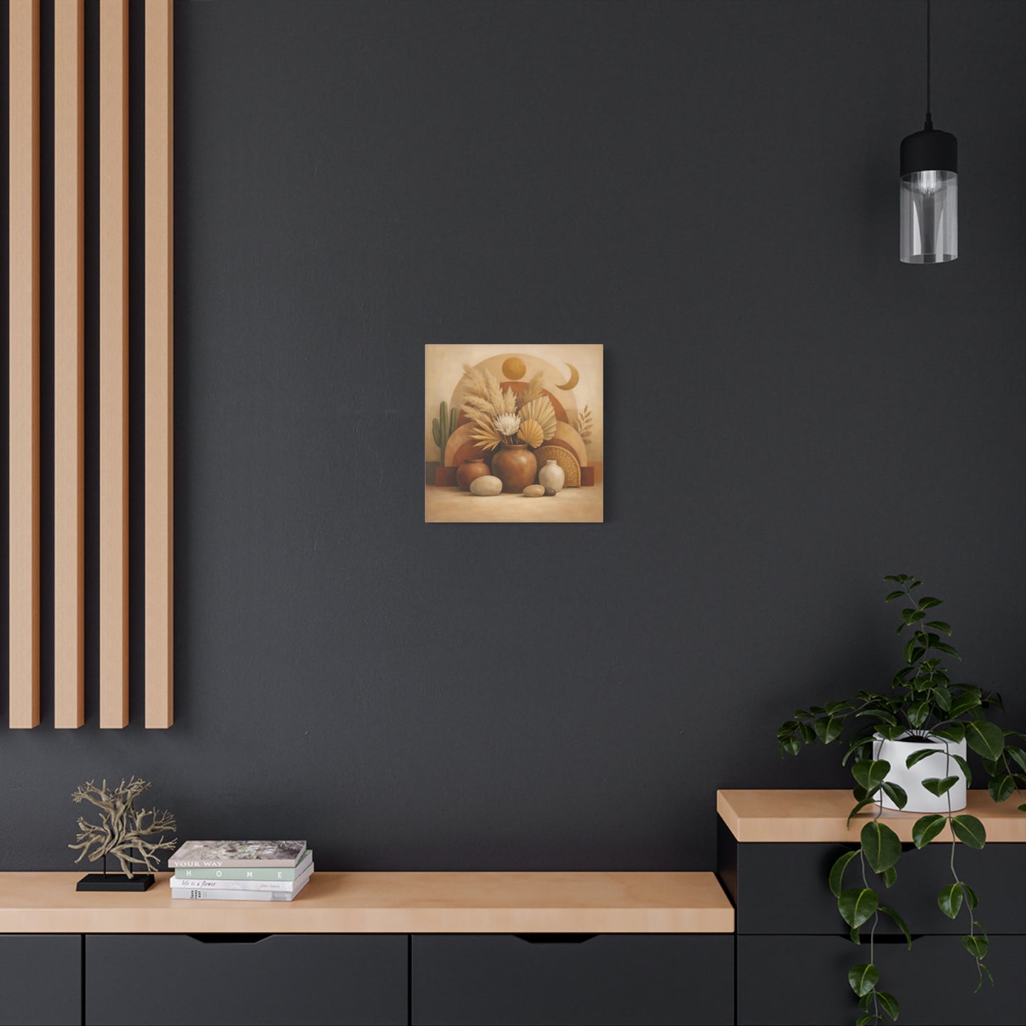 Nature Boho Still Life Brown And Beige - Canvas Wall Art Print