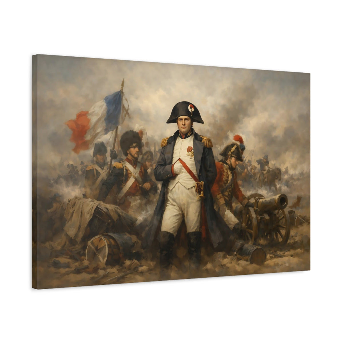 Refined Texture Napoleon Iii Vintage - Canvas Wall Art Print