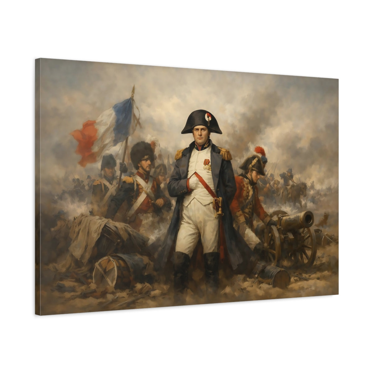 Refined Texture Napoleon Iii Vintage - Canvas Wall Art Print