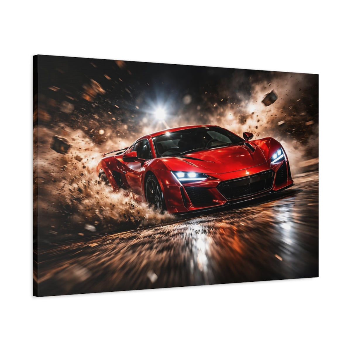 Sports Car Red - Canvas Wall Art Print