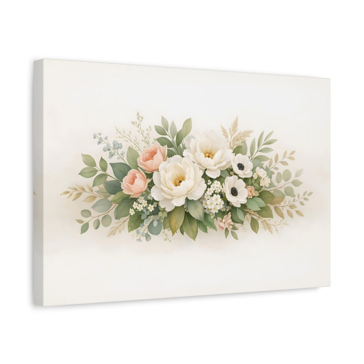 Floral Botanical Leaves Bouquet - Canvas Wall Art Print