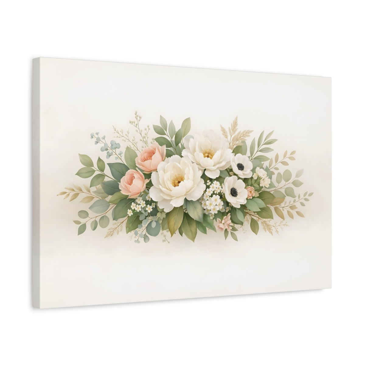 Floral Botanical Leaves Bouquet - Canvas Wall Art Print