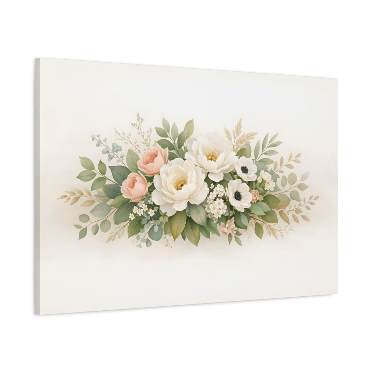 Floral Botanical Leaves Bouquet - Canvas Wall Art Print