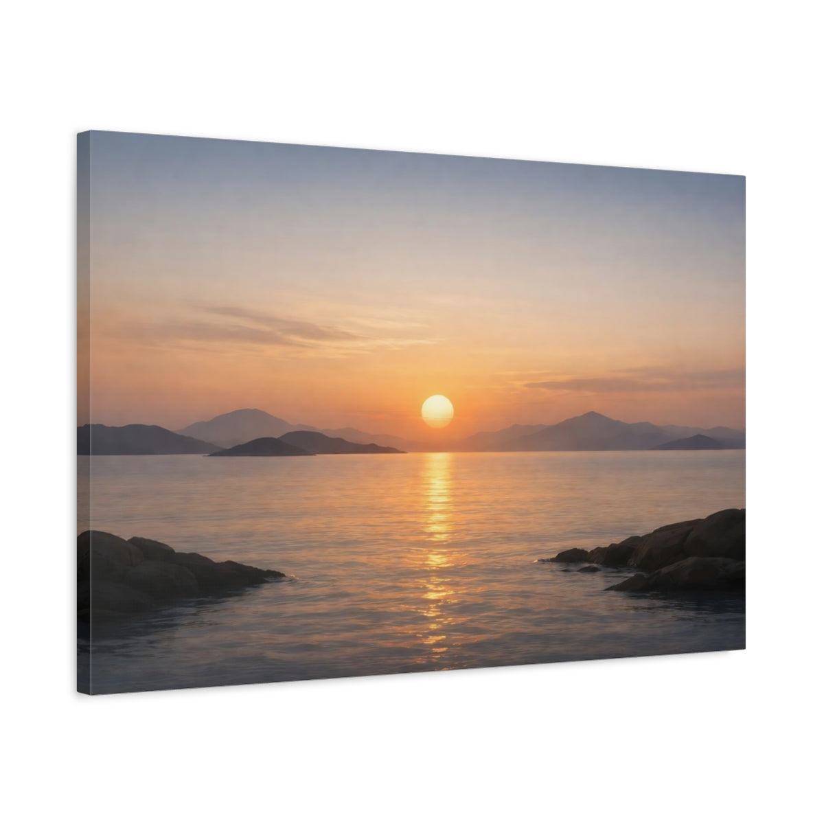 Nature Sunset Orange - Canvas Wall Art Print