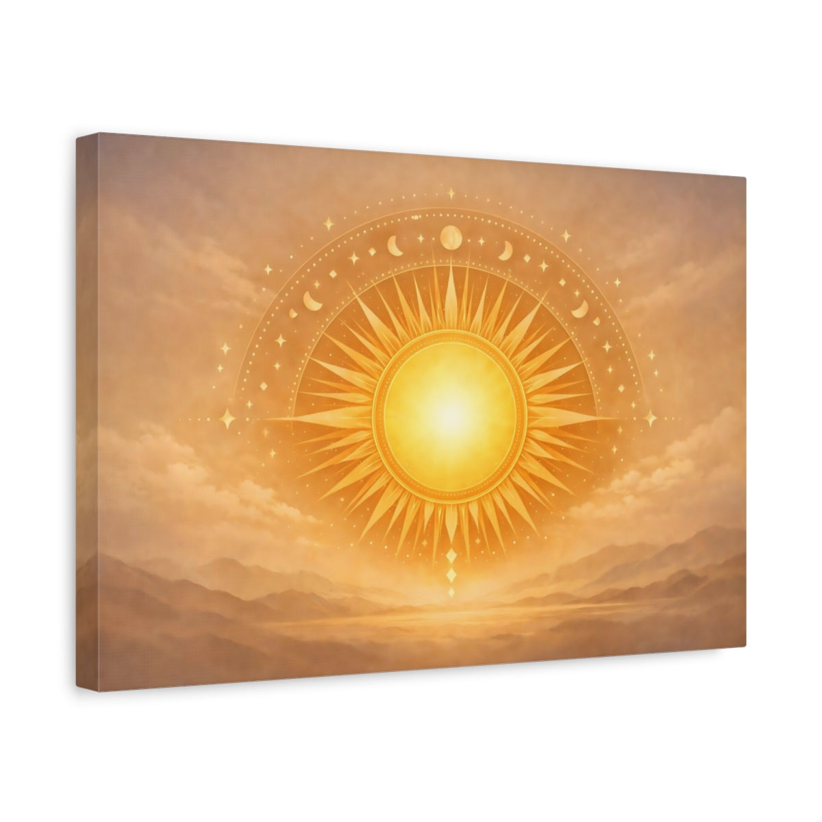 Boho Sun Symbol Nature - Canvas Wall Art Print