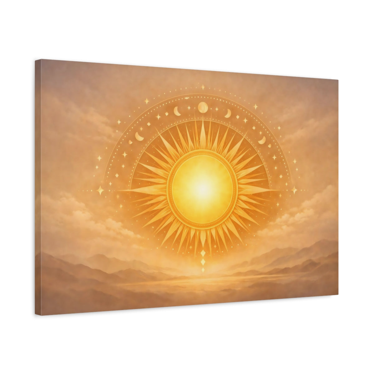 Boho Sun Symbol Nature - Canvas Wall Art Print
