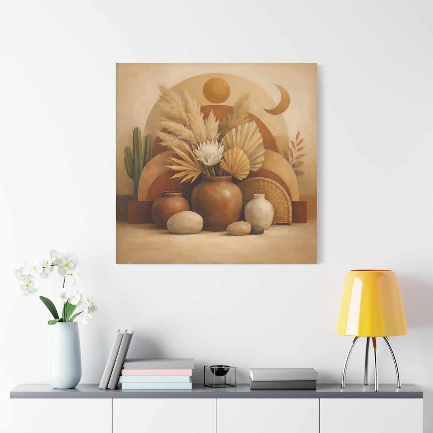 Nature Boho Still Life Brown And Beige - Canvas Wall Art Print