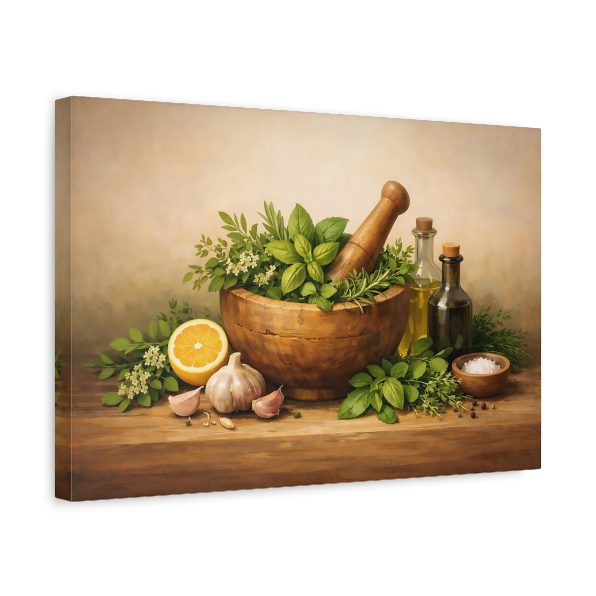 Herb Kitchen Art Nature - Canvas Wall Art Print