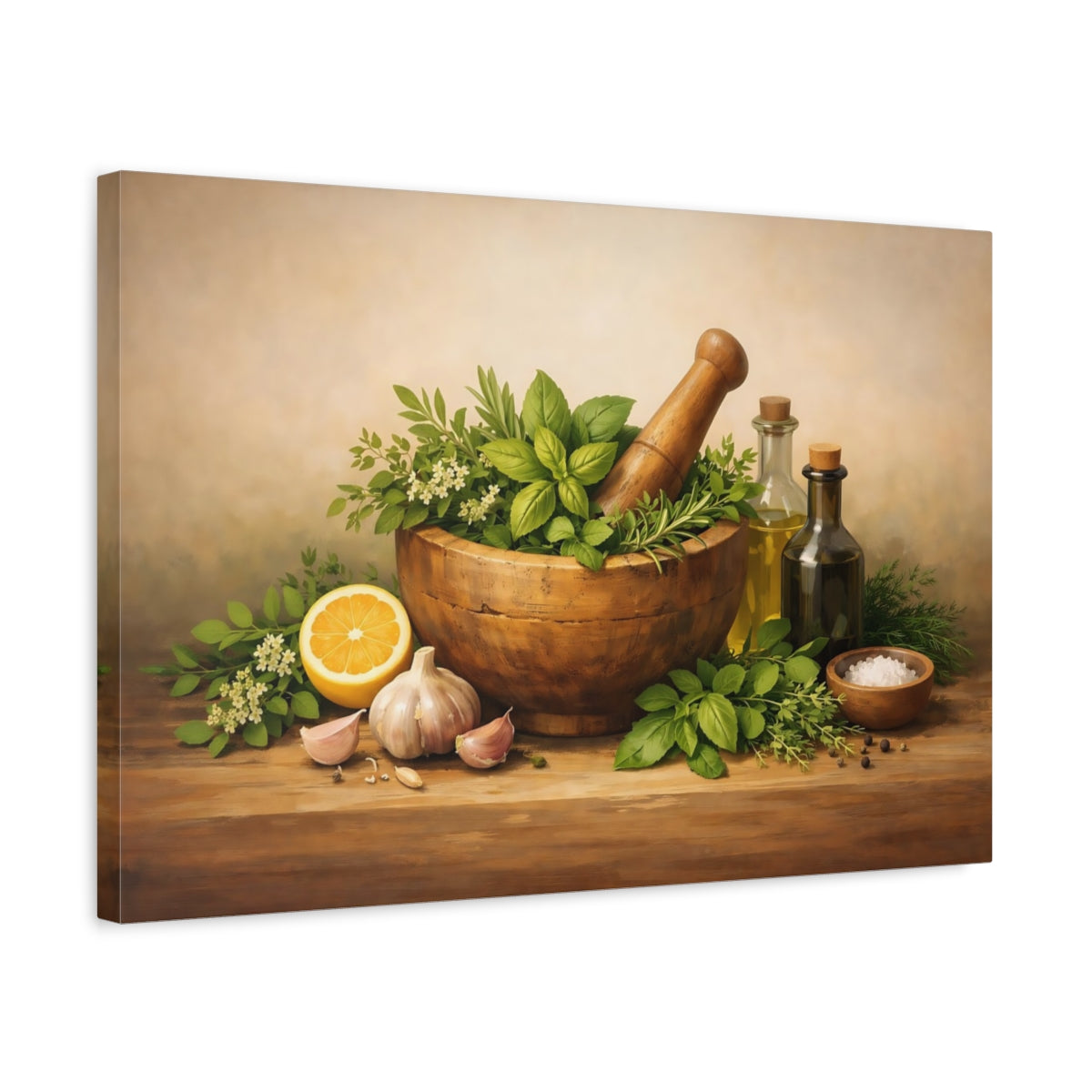 Herb Kitchen Art Nature - Canvas Wall Art Print