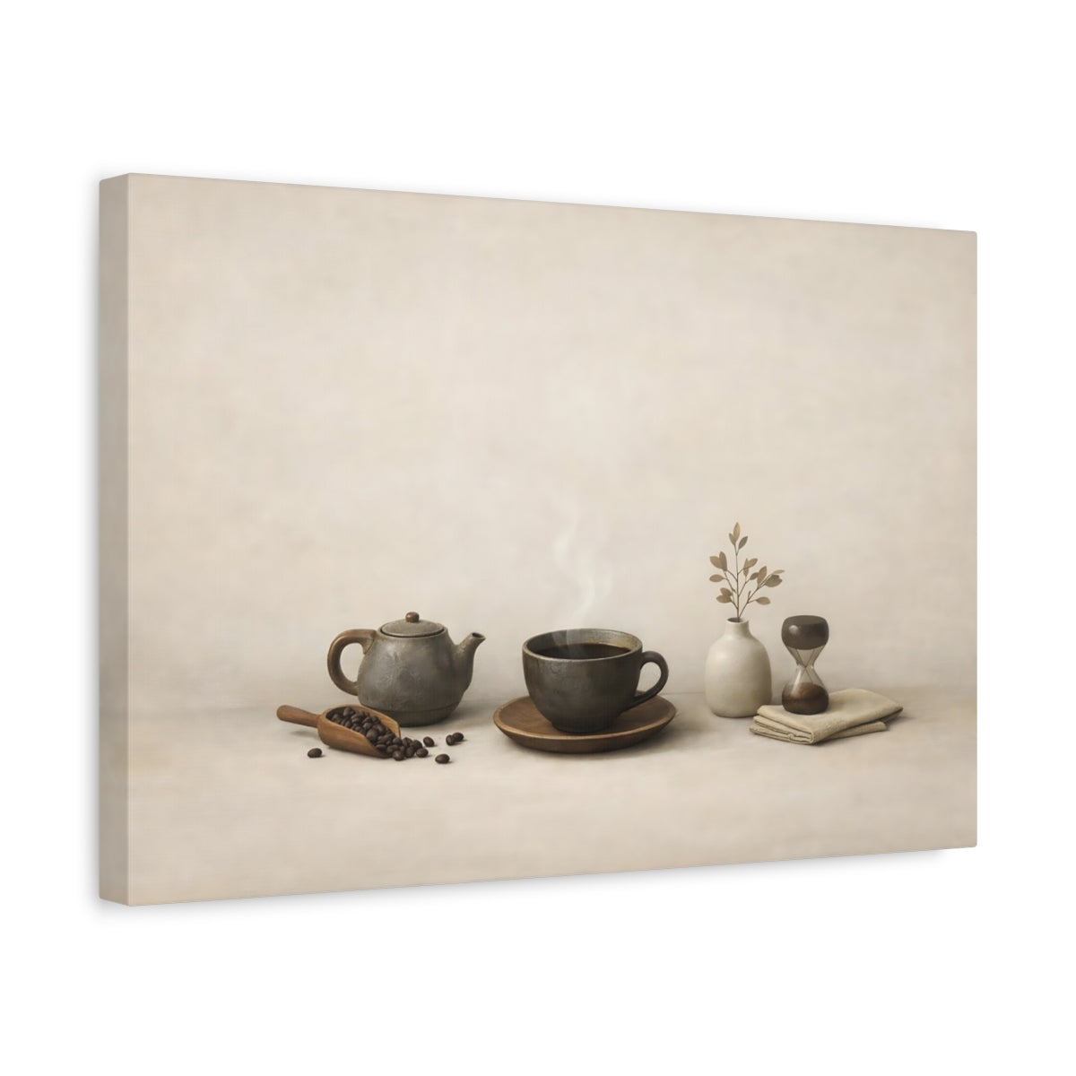 Vintage Coffee Rustic Still Life - Canvas Wall Art Print