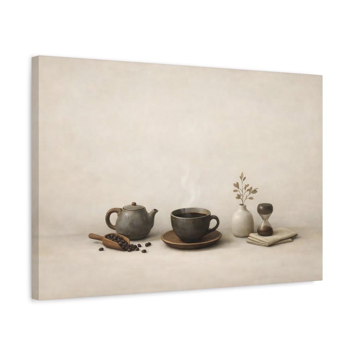 Vintage Coffee Rustic Still Life - Canvas Wall Art Print