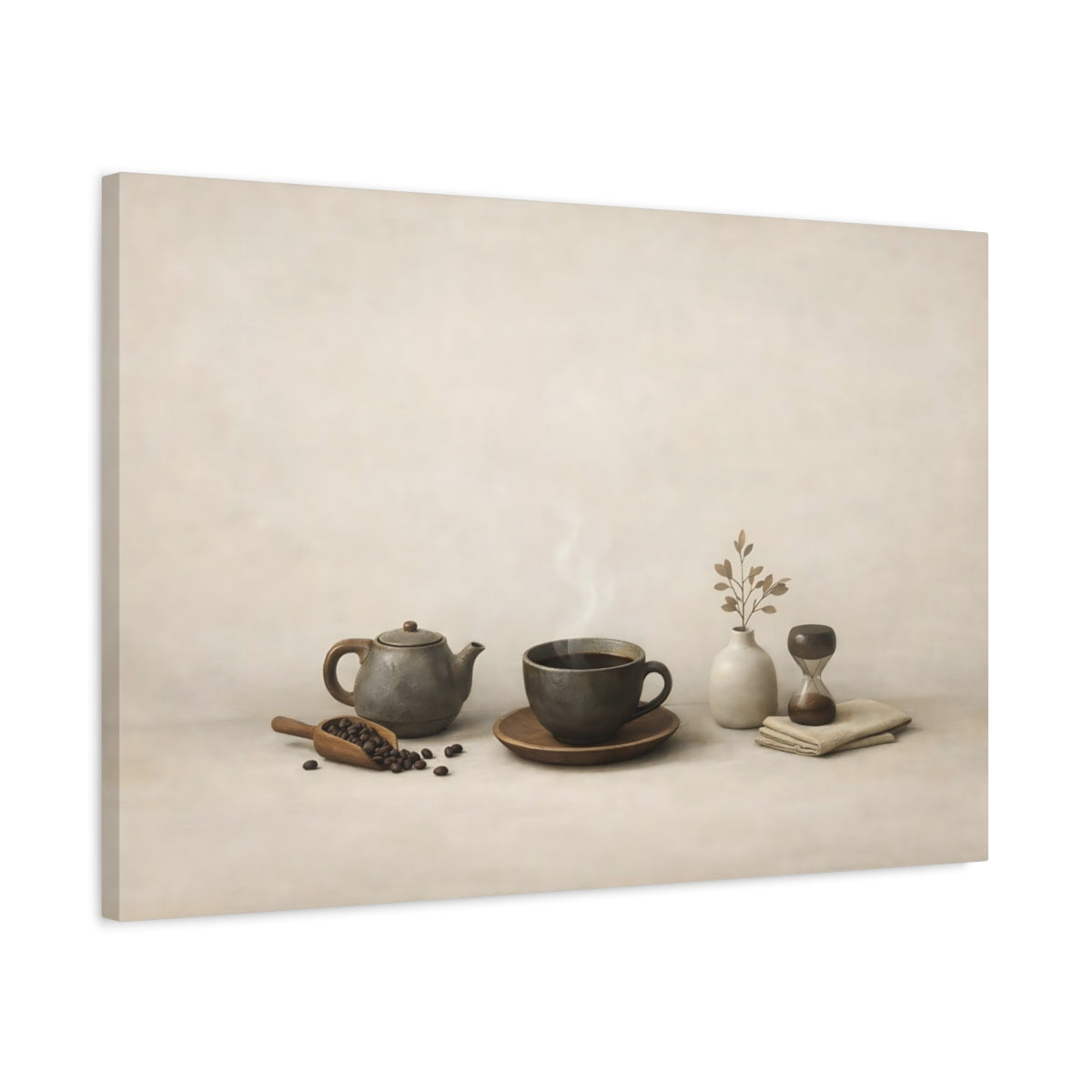 Vintage Coffee Rustic Still Life - Canvas Wall Art Print