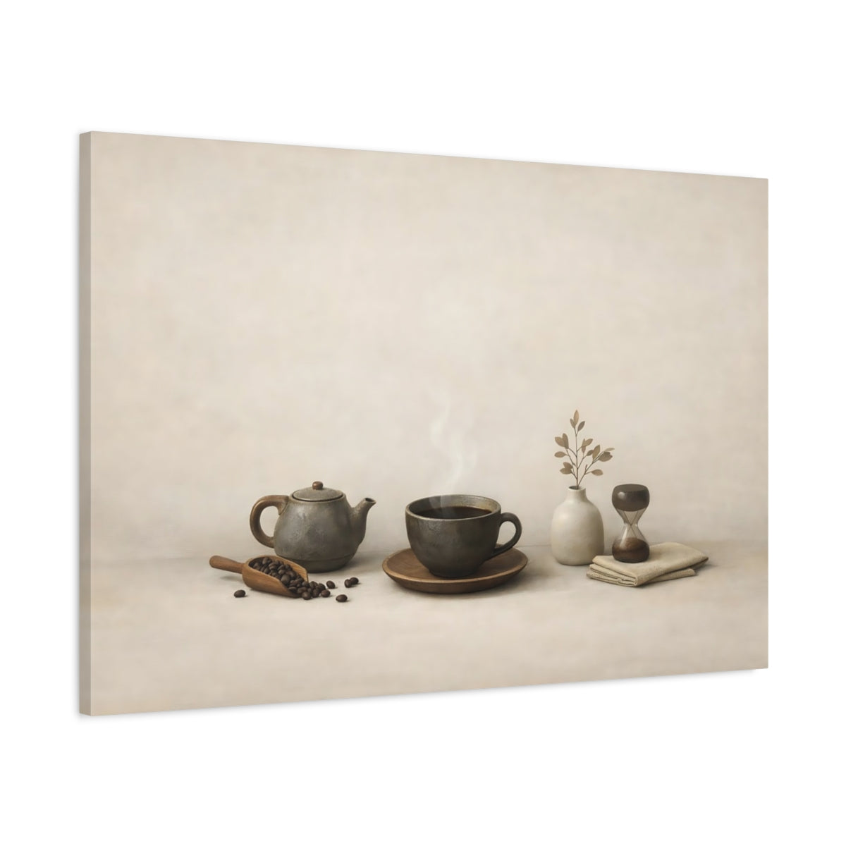 Vintage Coffee Rustic Still Life - Canvas Wall Art Print